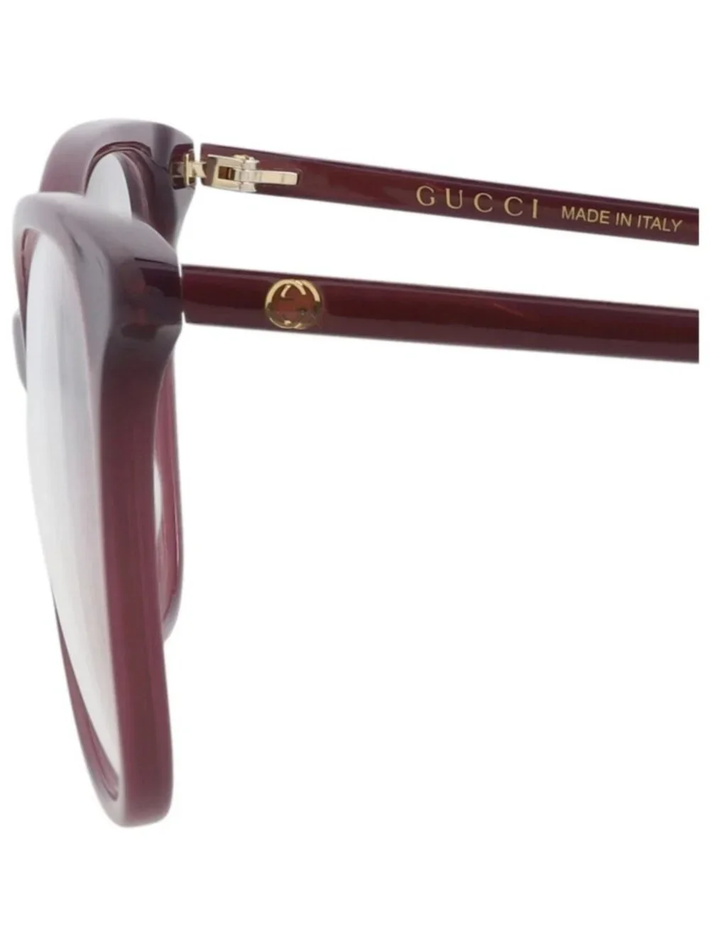 New Gucci Women's Eyeglasses Cat Eye Recycled Acetate Frame Violet Violet